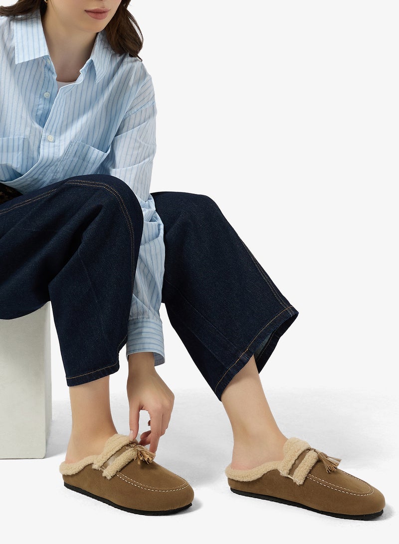 GLAMOROUS Casual Fluffy Slip On Mules - Image 5